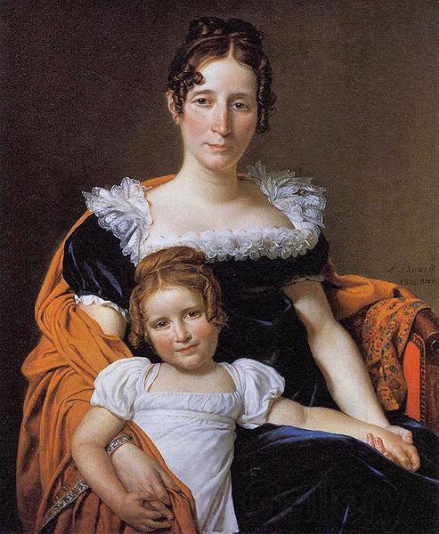 Jacques-Louis David Portrait of the Countess Vilain XIIII and her Daughter Louise Spain oil painting art